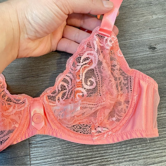 La Perla Studio Sheer Lace Underwire Orange Bra NWOT Size 34B - Picture 2 of 6